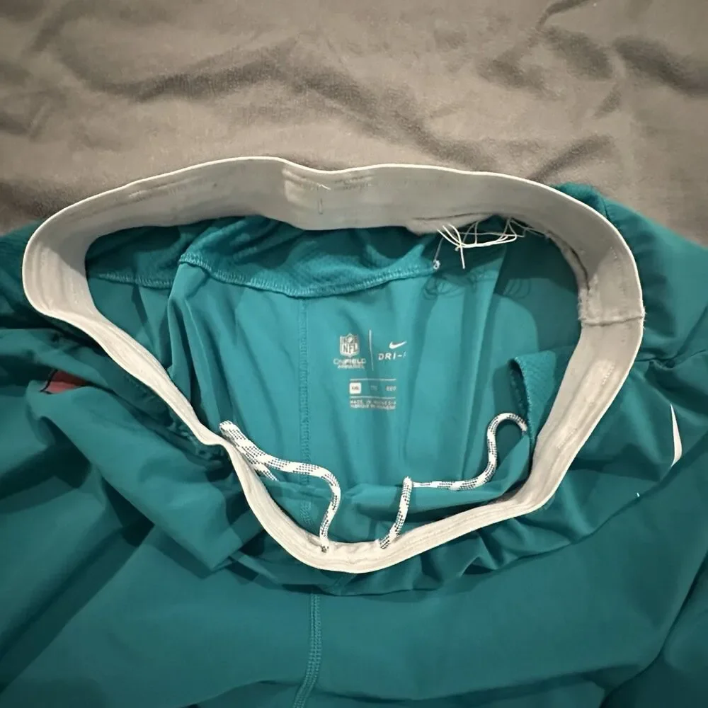 Nike Miami Dolphins Shorts Mens 2XL Aqua Teal Dri-FIT On-Field Performance